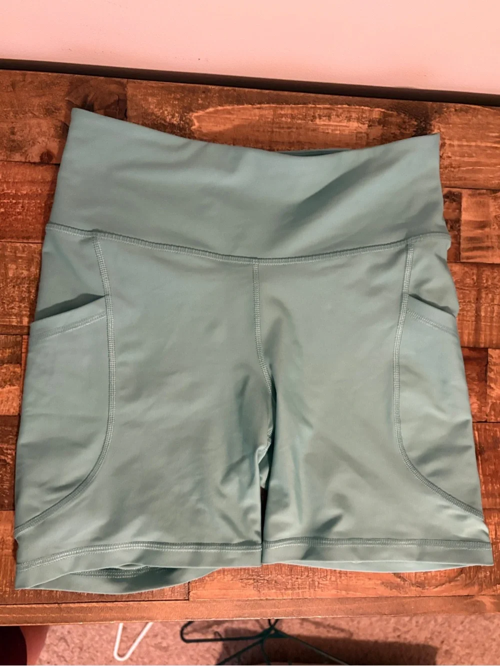Old Navy Light Aqua Bike Shorts with Side Pockets